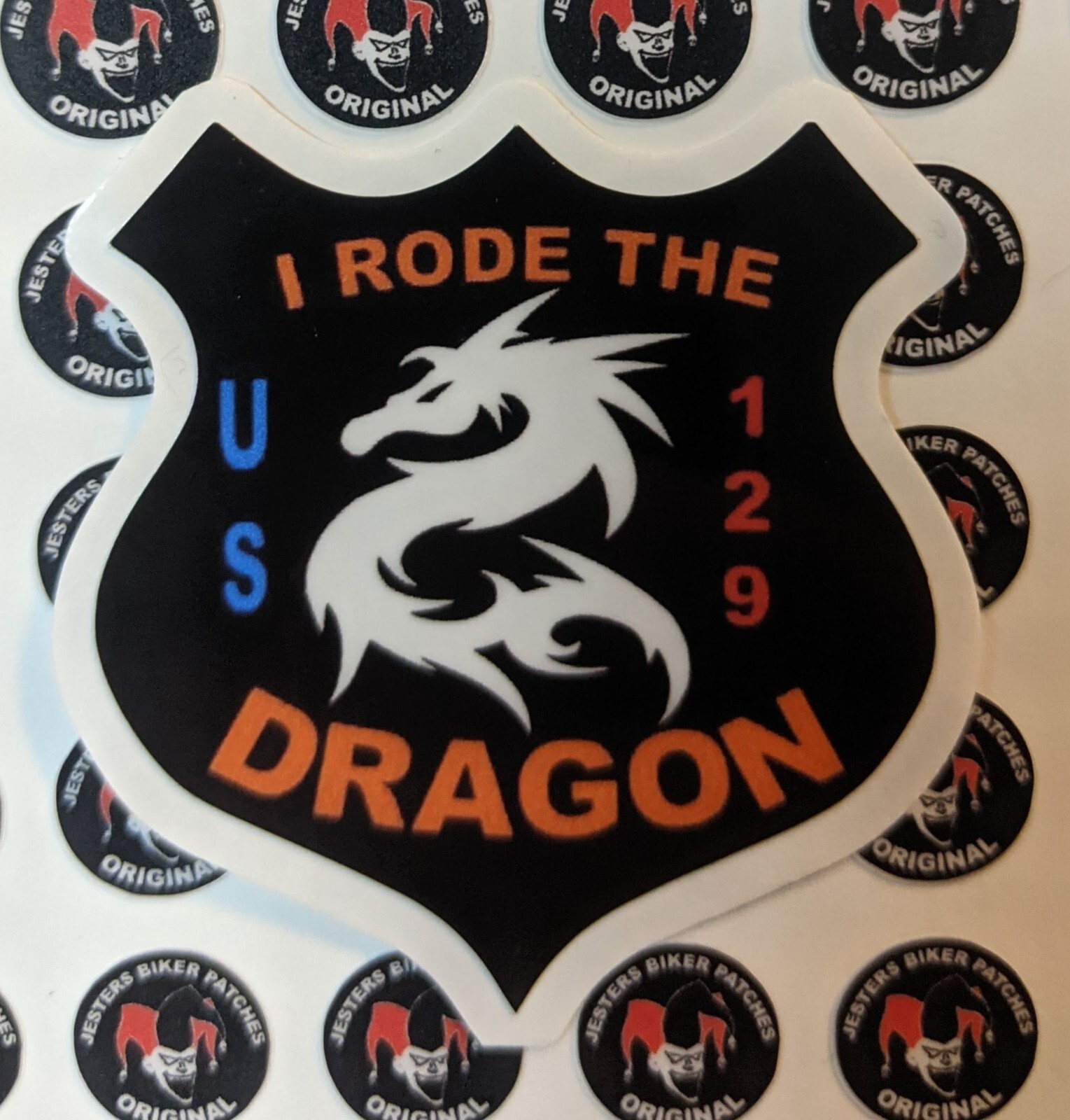 I Rode The Dragon Highway 129 Tail Of The Dragon 3.50 inch Sticker Vinyl Sticker