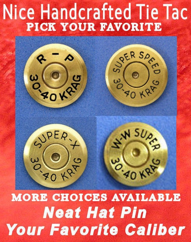 30-40 krag Caliber Cartridge Hat Pin Shooting Jacket Pin Tie Tack Gun Ammo Lapel