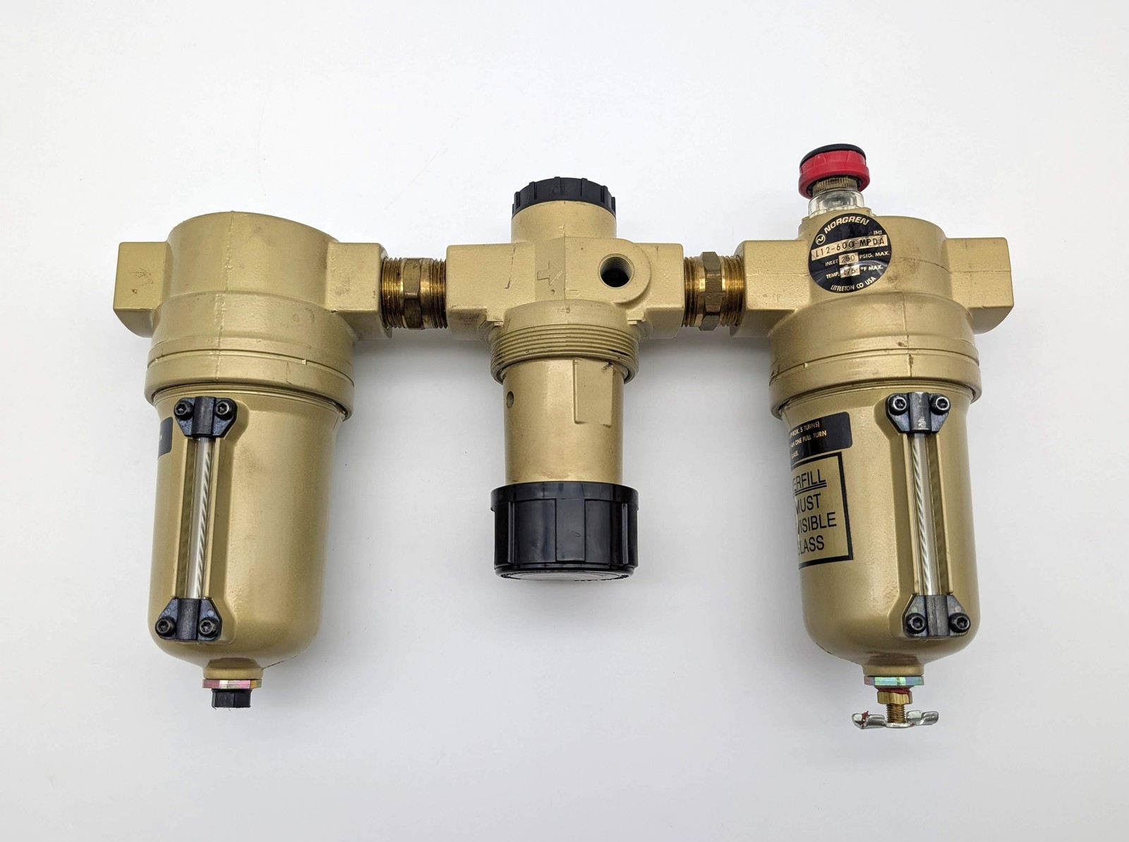 Norgren P4B-400-M3EA Inline Air Filter 3/4 Micro Fog-Lubricator Regulator Filter