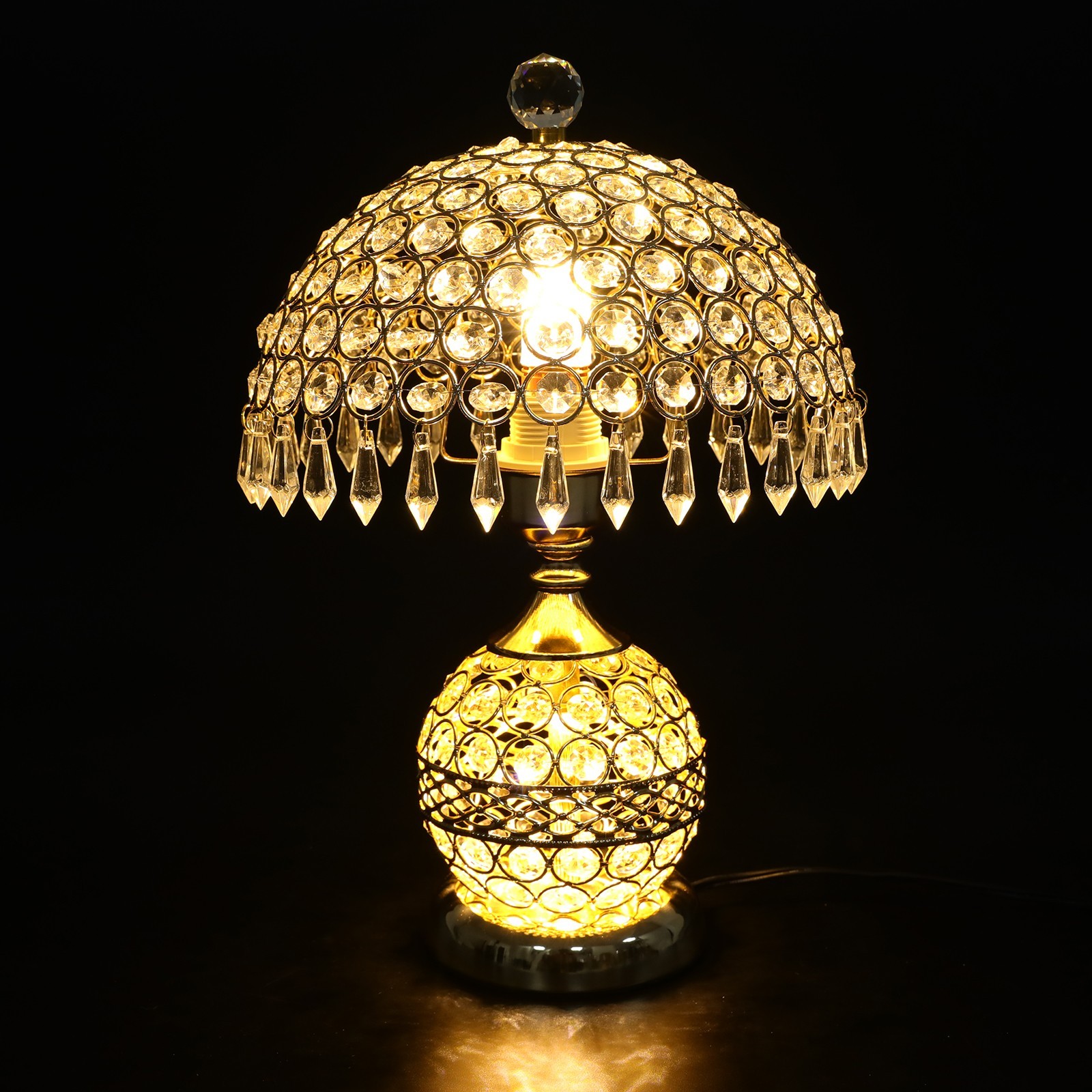 Modern Crystal Table Lamp Nightstand Desk Lamp Bedside Lamp Golden Lamp Decor