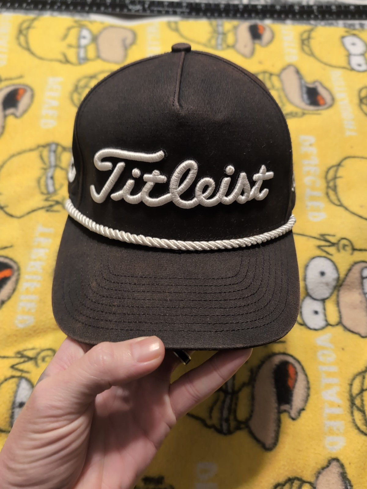 Titleist Pro V1 FJ Footjoy Corded Snapback Golf Hat One Size Fits Most