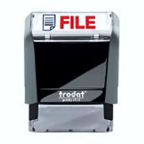 Trodat  4912 Self-Inking 2 Color FILE Stamp, 3/4 x 1-7/8" impression