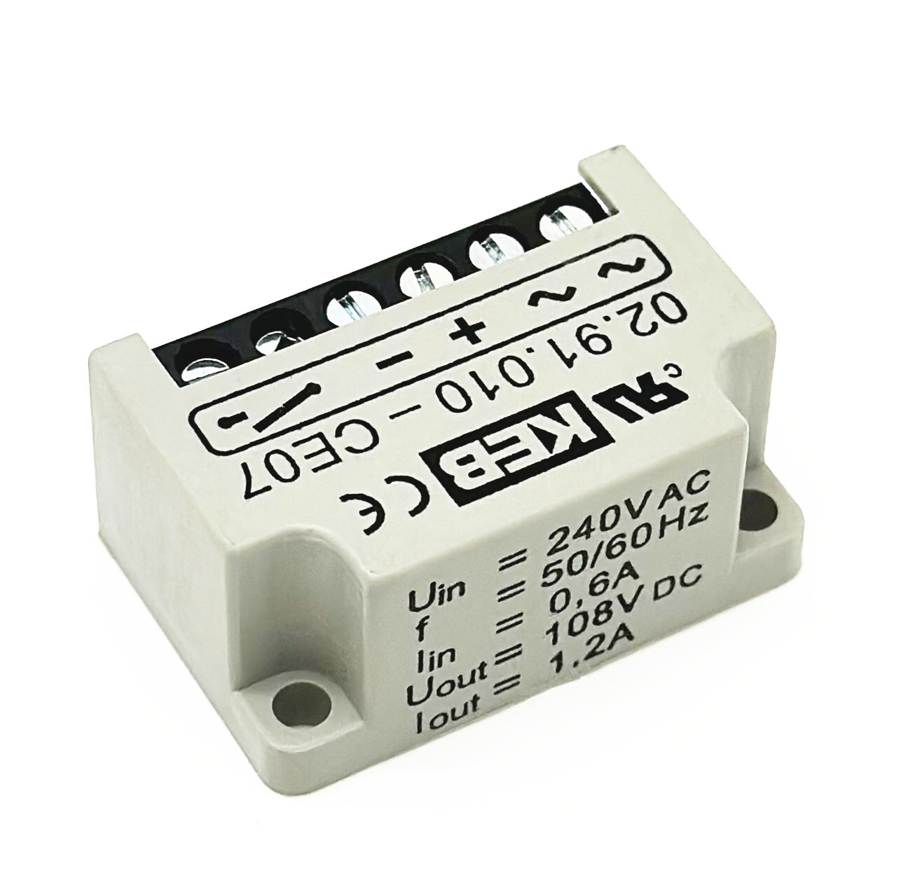 KEB 02.91.010-CE07 275VAC 0,45*Uin 1,2A Half-wave brake rectifier module
