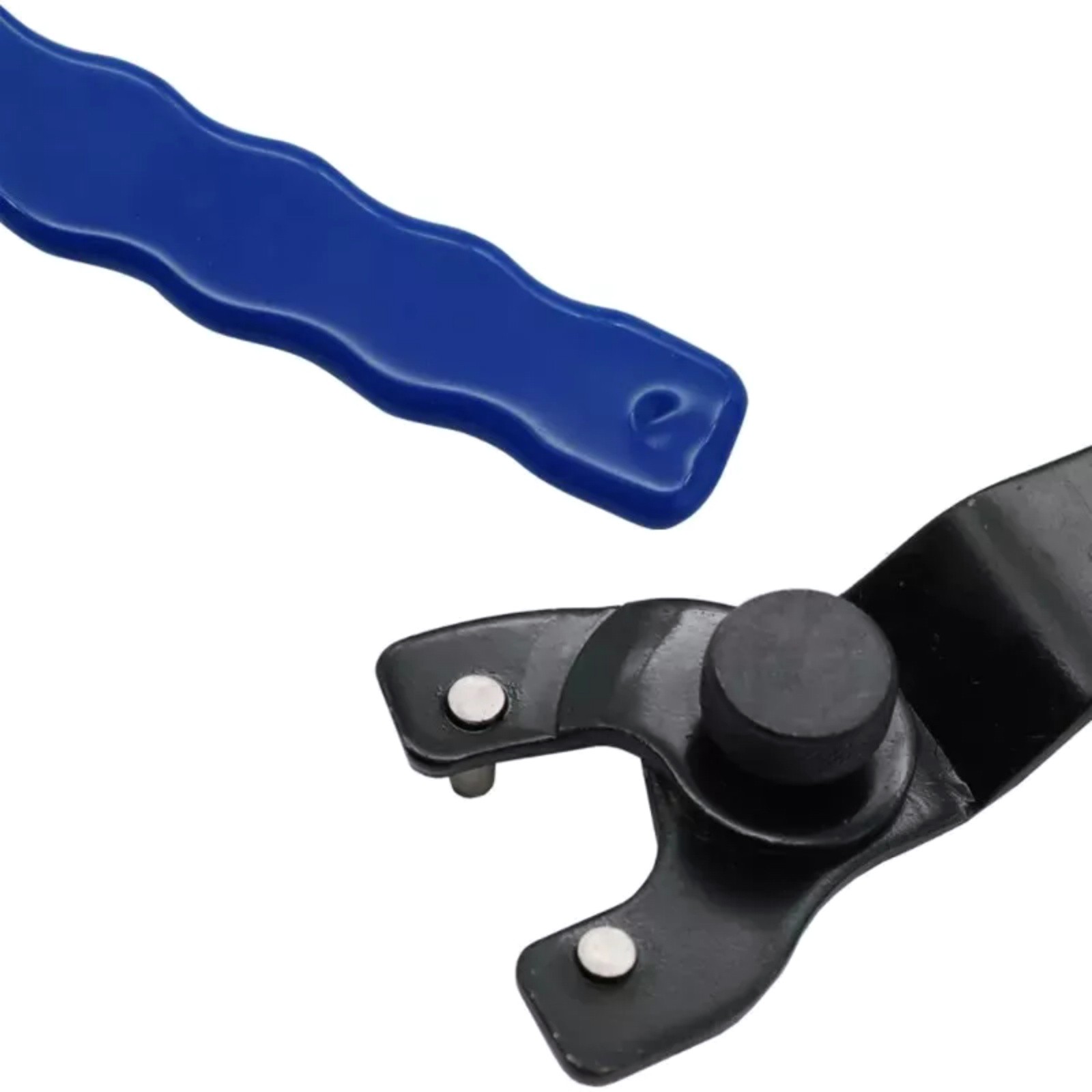 All-Purpose Pin Spanner Tool Adjustable for Grinder Nut Removal Rubber Handle