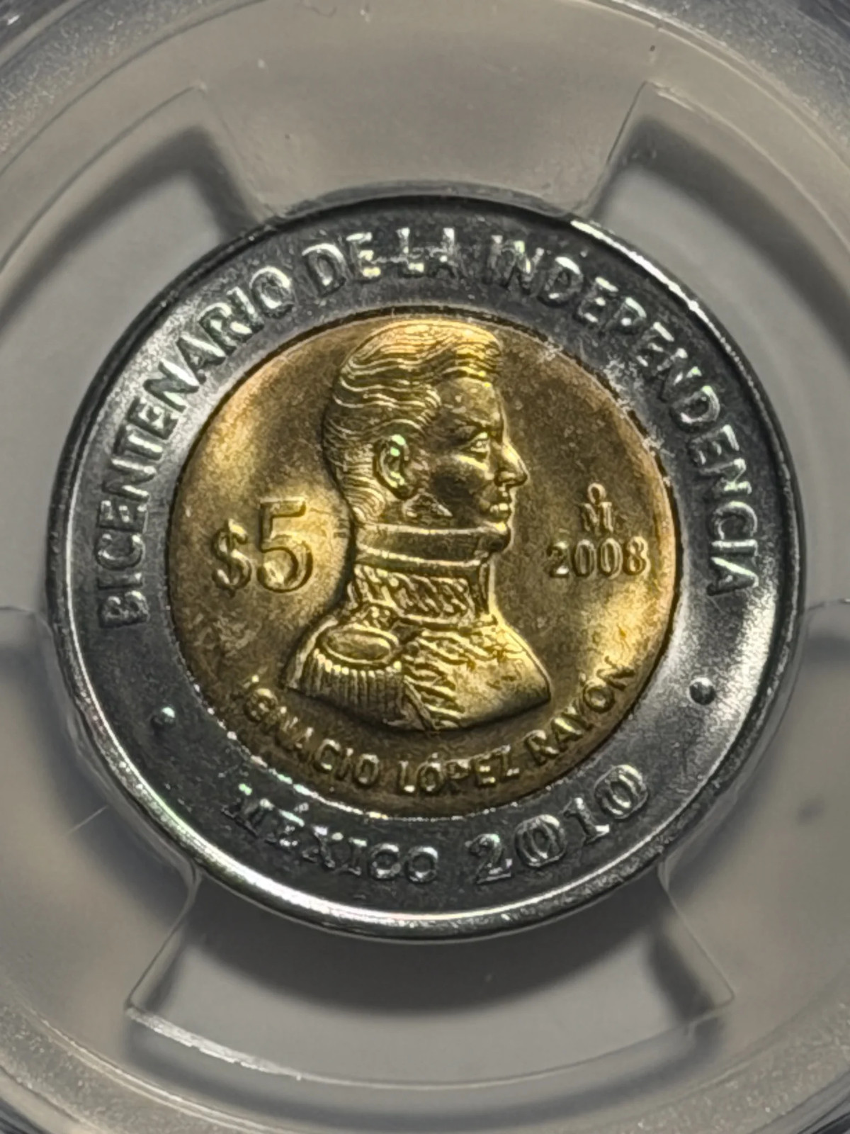 2008 Mexico 5 Pesos Ignacio Rayon Bimetallic World Coin PCGS MS67 #52032683