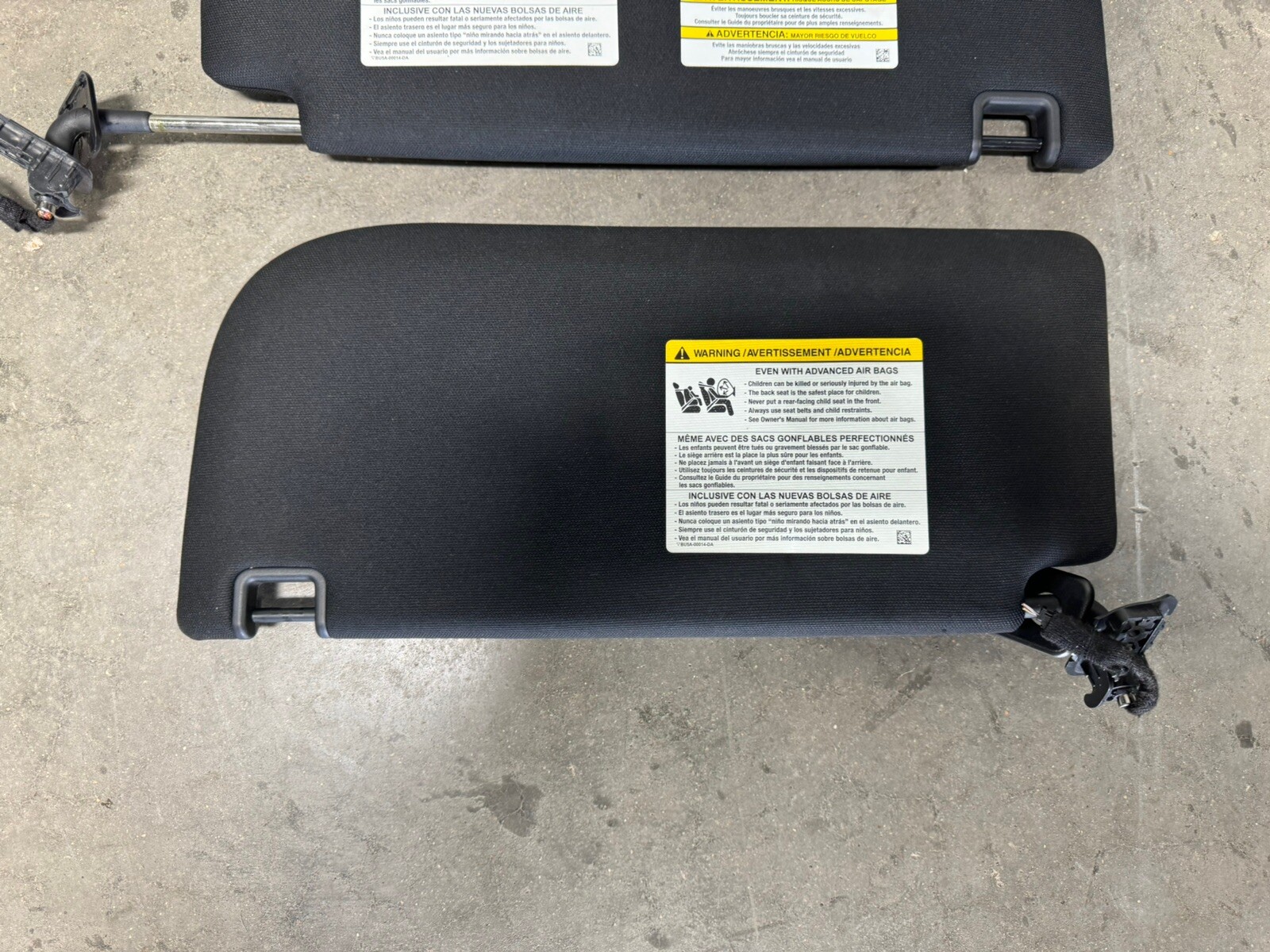 2018-2024 FORD EXPEDITION SUN VISORS SUN VISOR SET W/ HOMELINK BLACK OEM USED