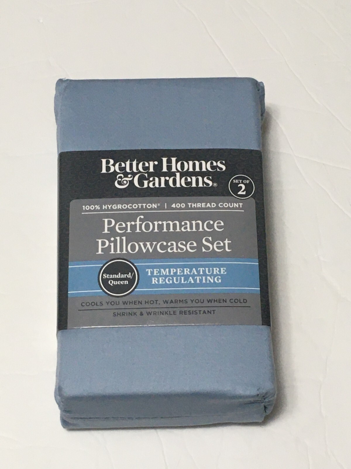 Better Homes and Gardens Standard Pillowcase Set - Sheer Romance Blue