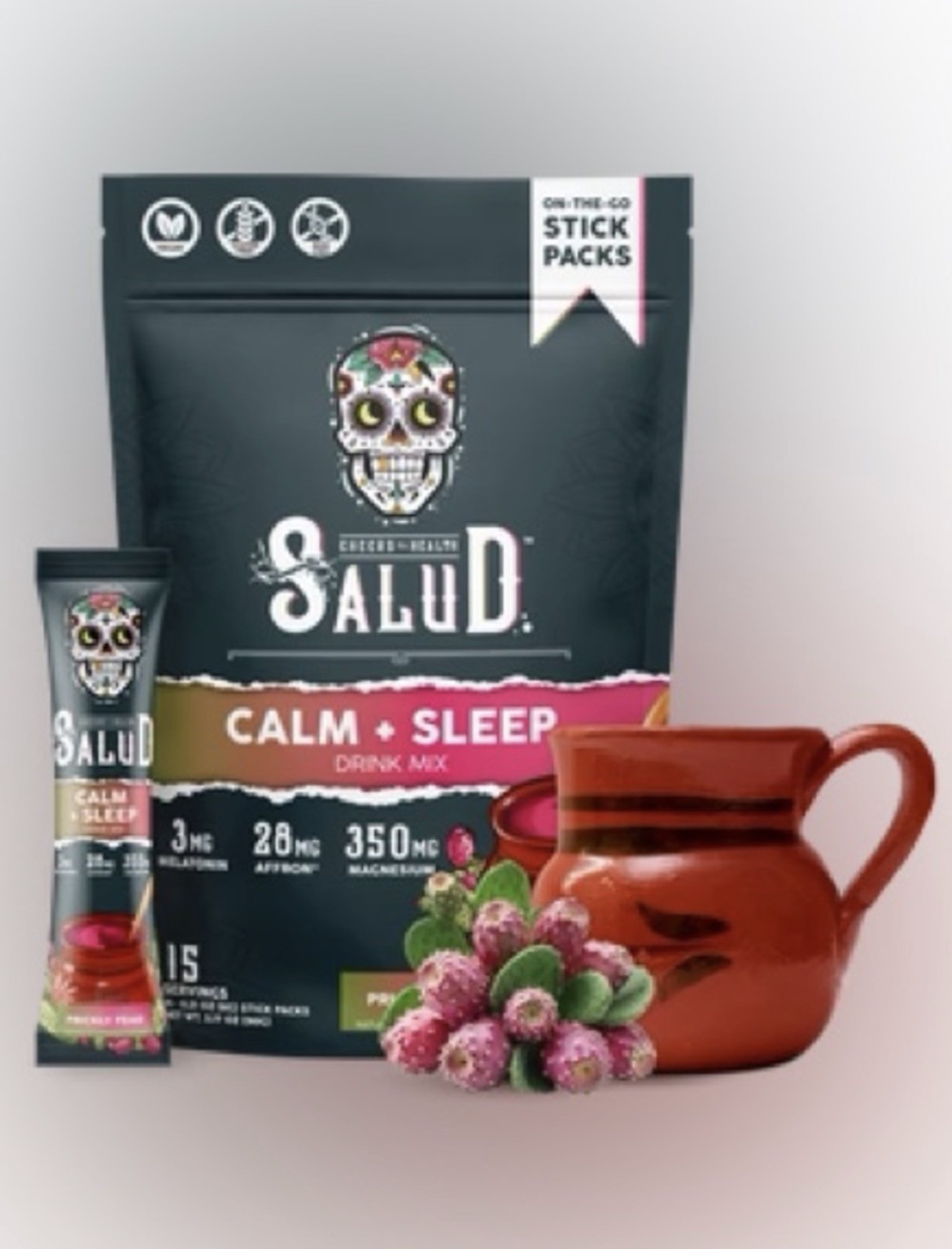 Salud Hydration Calm & Sleep Electrolyte Drink Mix Prickly Pear  14 servings