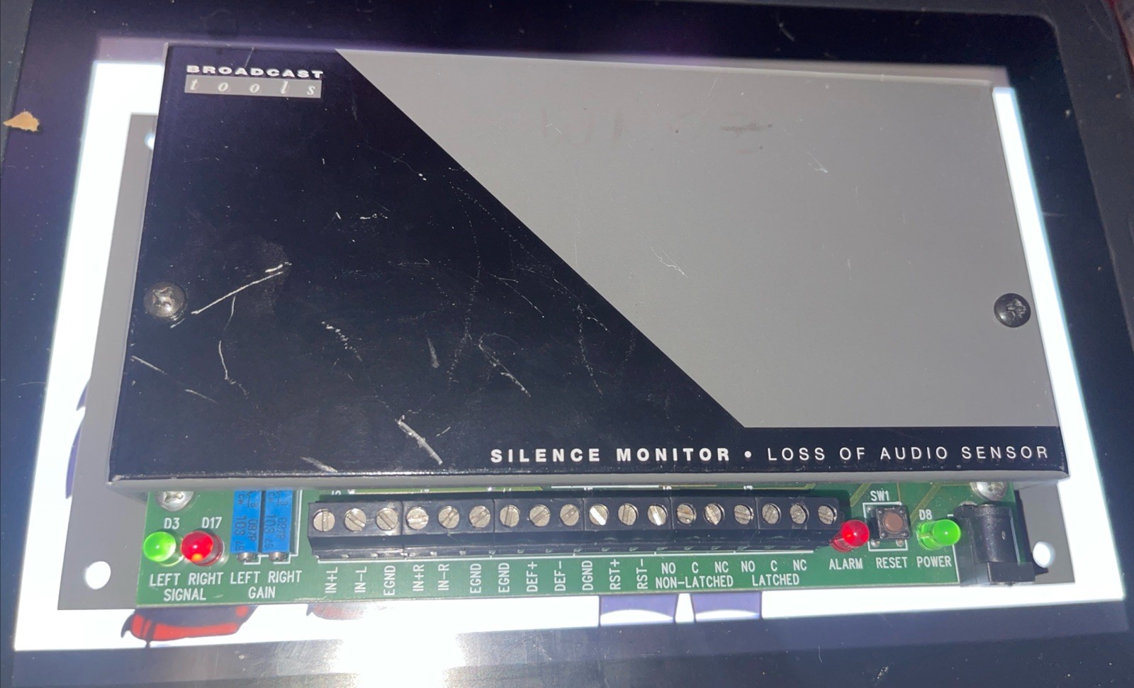 Used Broadcast Tools Smart Silence Monitor w/ Panel Mount Model SSM Good Cond