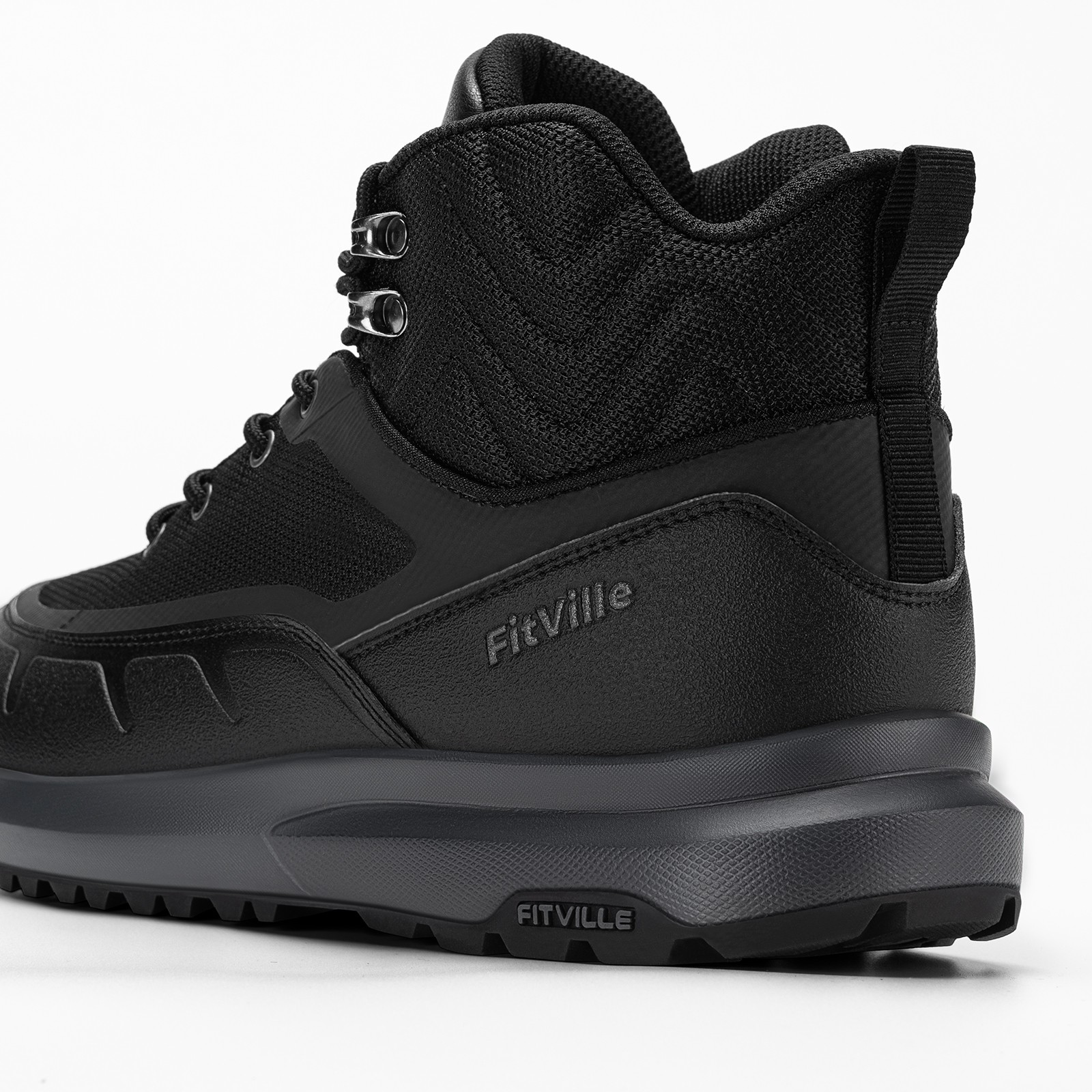 FitVille Mens Extra Wide Walking Hiking Boots Outdoor Trekking Trails Sneakers