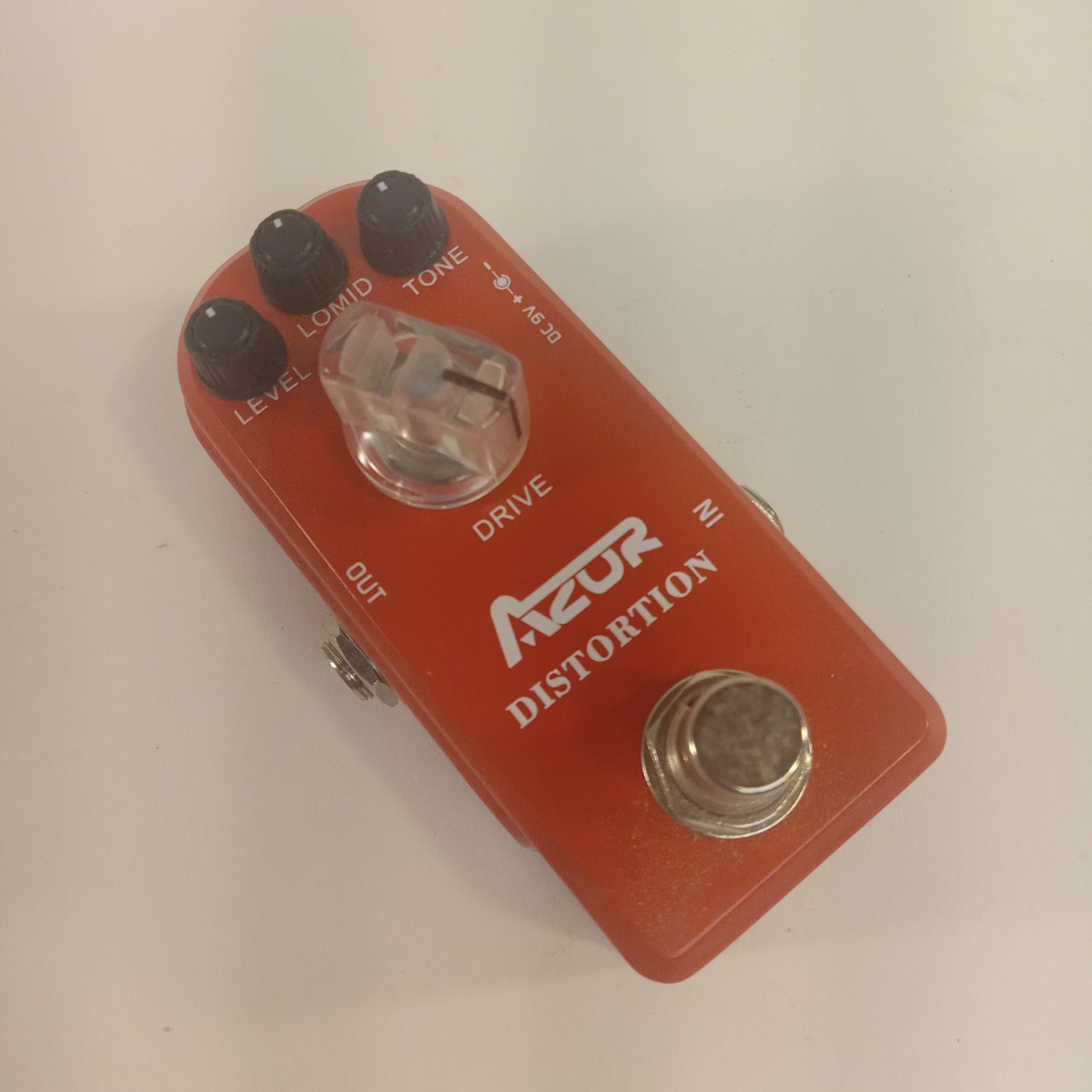 Azur Mini Distortion Pedal Red - Guitar Musical Instrument Effects FX