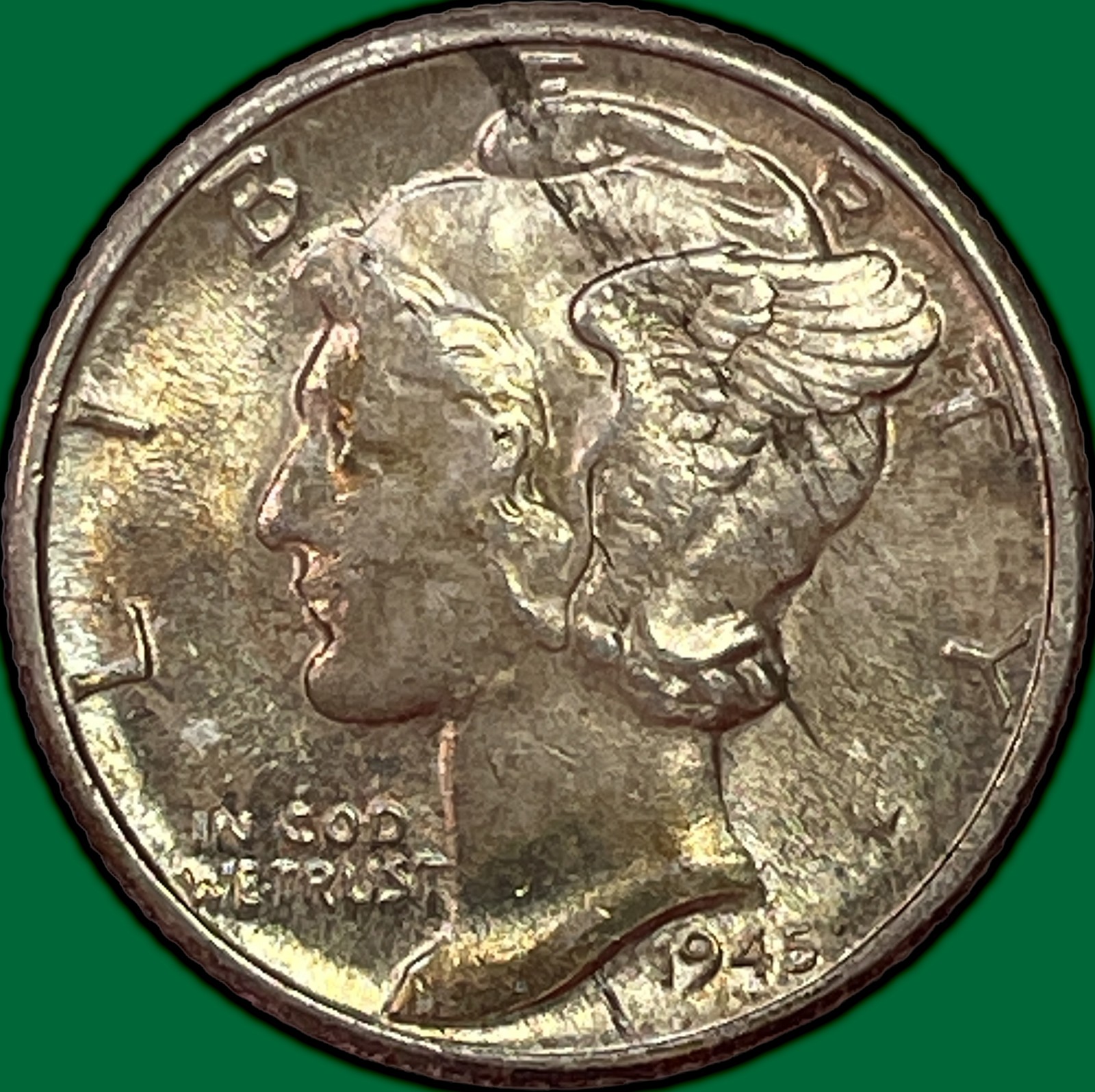 1945-D Mercury Dime Uncirculated UNC Coin #44650