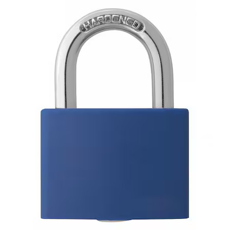 Zoro Select 48Jr21 Lockout Padlock, Keyed Different, Aluminum, Blue, 1 In,