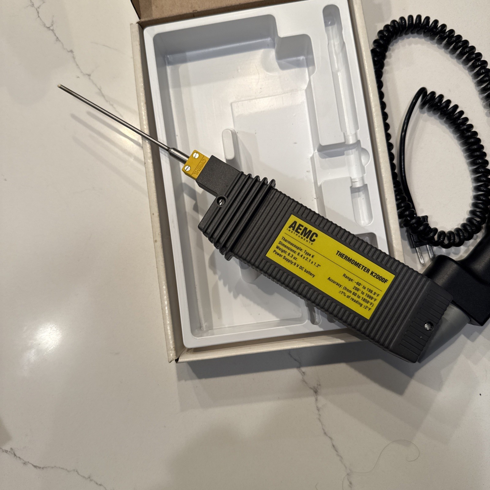 AEMC Instruments K2000F Thermometer Cole + Parmer IR Probe - Tested - Used