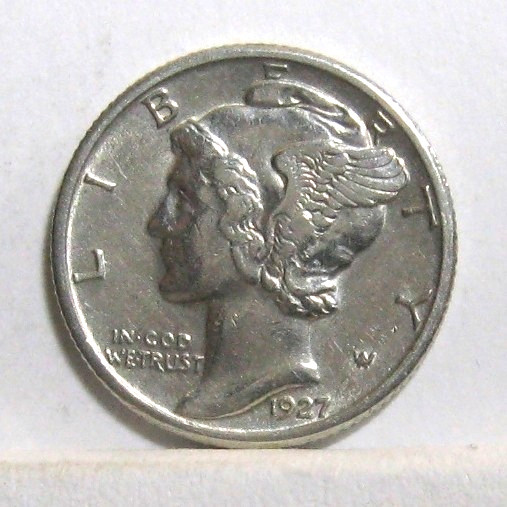 1927-P MERCURY DIME. EF+++ Details $1.75 eBay Shipping Combined to $20 value