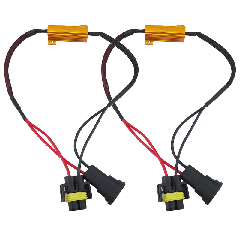 2x H11 H8 LED Fog Driving Light Resistor Harness Decoder Warning Error Canceller