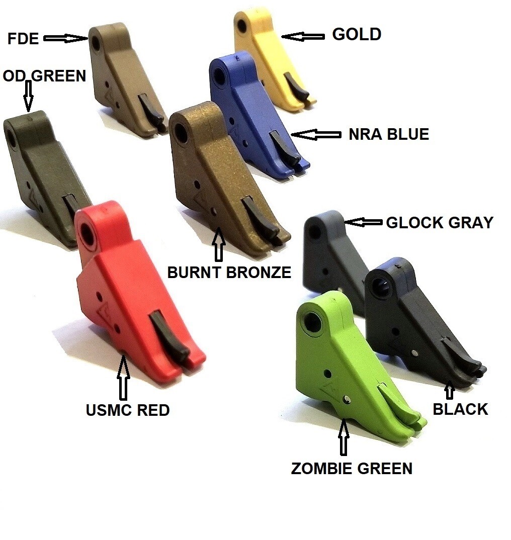 TANGO DOWN Flat-Faced Carry Trigger For All Glock Gen 5 Models Custom Coated