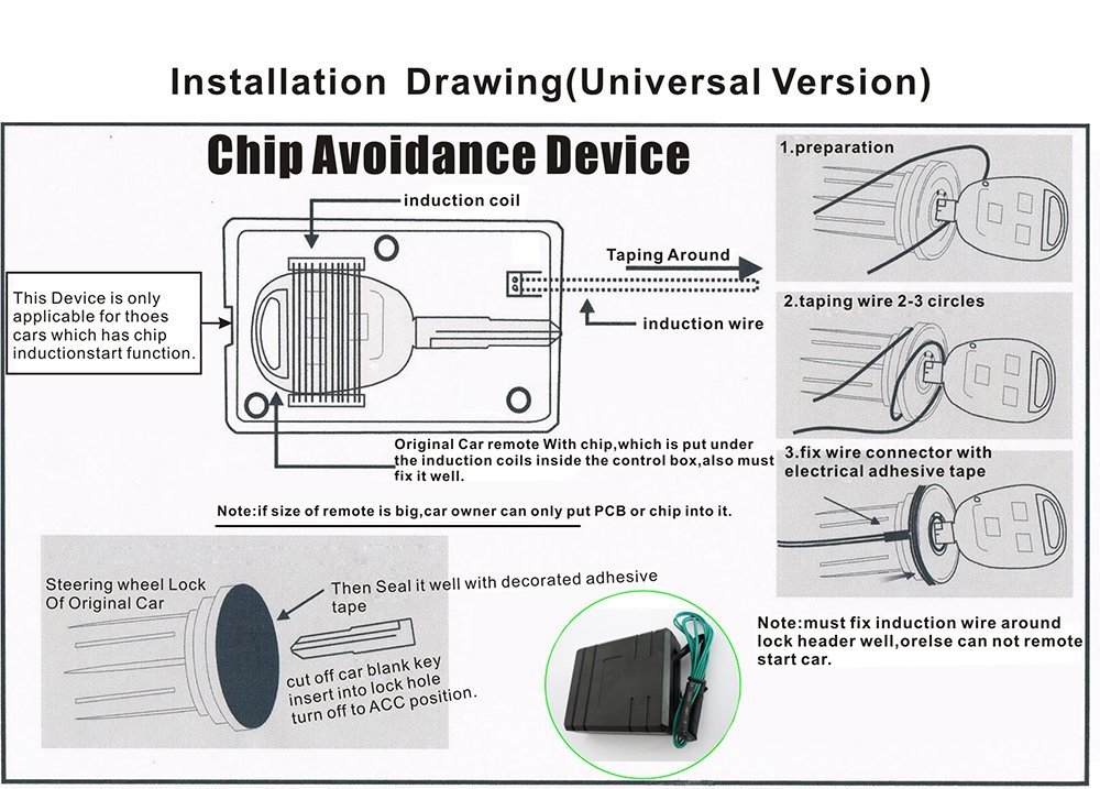 EASYGUARD chip immobilizer Bypass module for Car Alarm remote engine Start usage