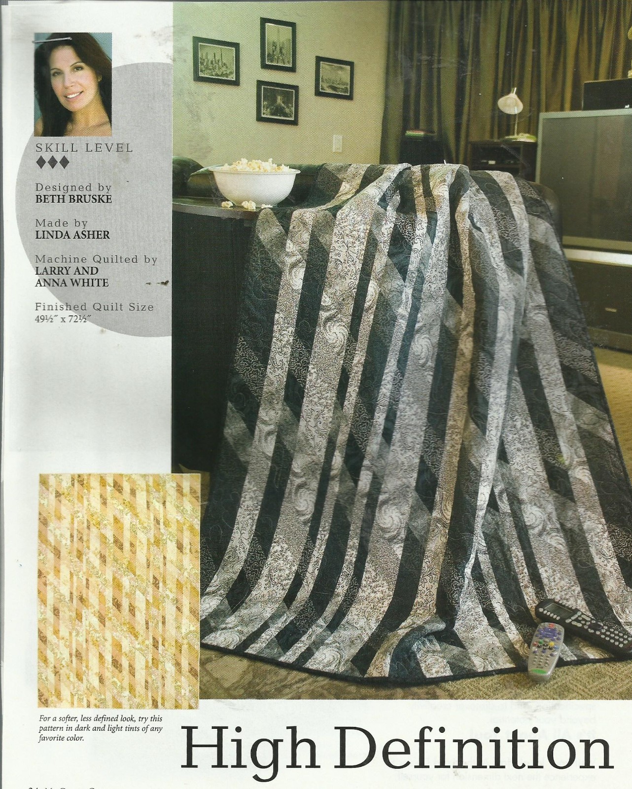 E0379  HIGH DEFINATION QUILT PATTERN/INSTRUCTIONS