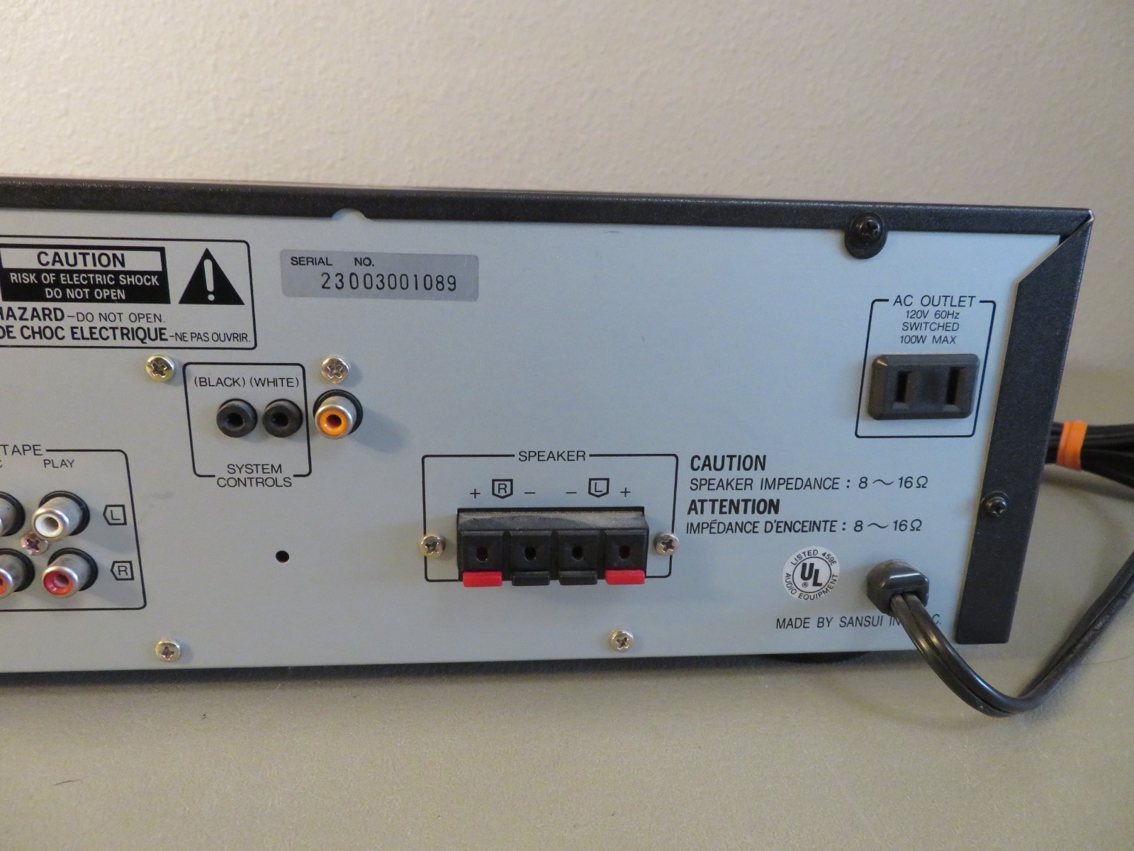 Sansui Stereo Receiver RZ 590 40 Watts Tested NICE!