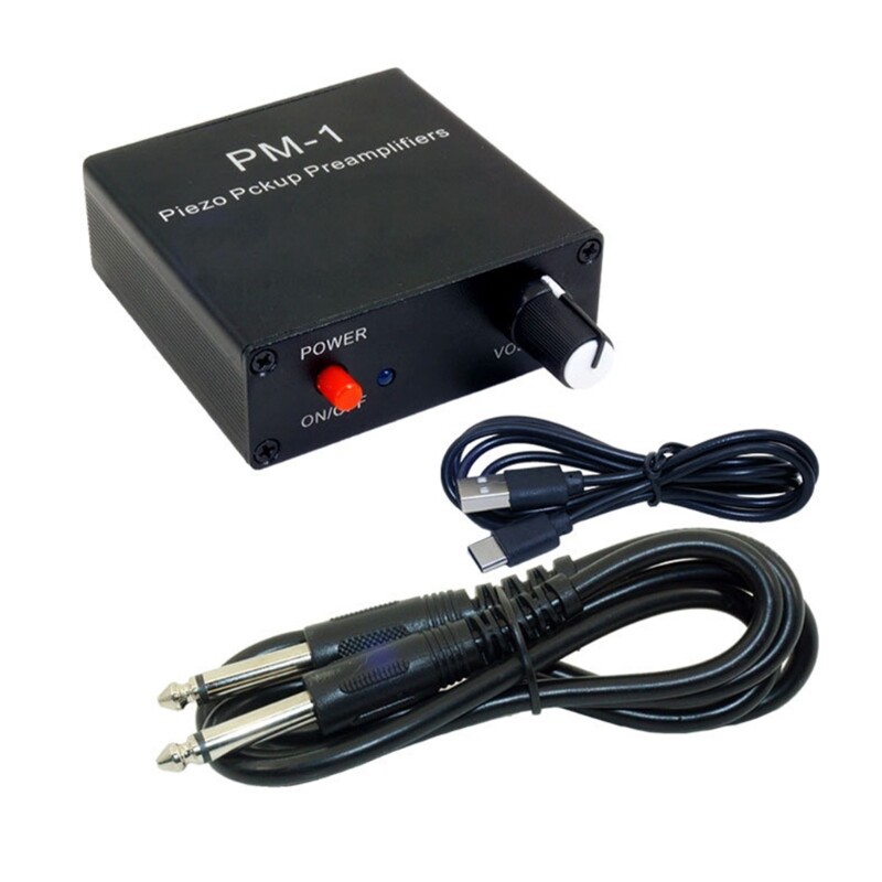 Professional Piezo Pickup Preamp for Guitars and Violins with Type C Charging