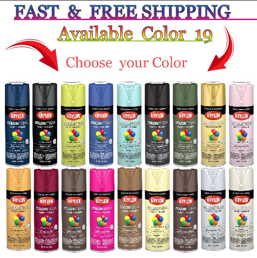 Krylon COLORmaxx Paint & Primer Spray Paint, 12 oz – Choose Your Style & Color