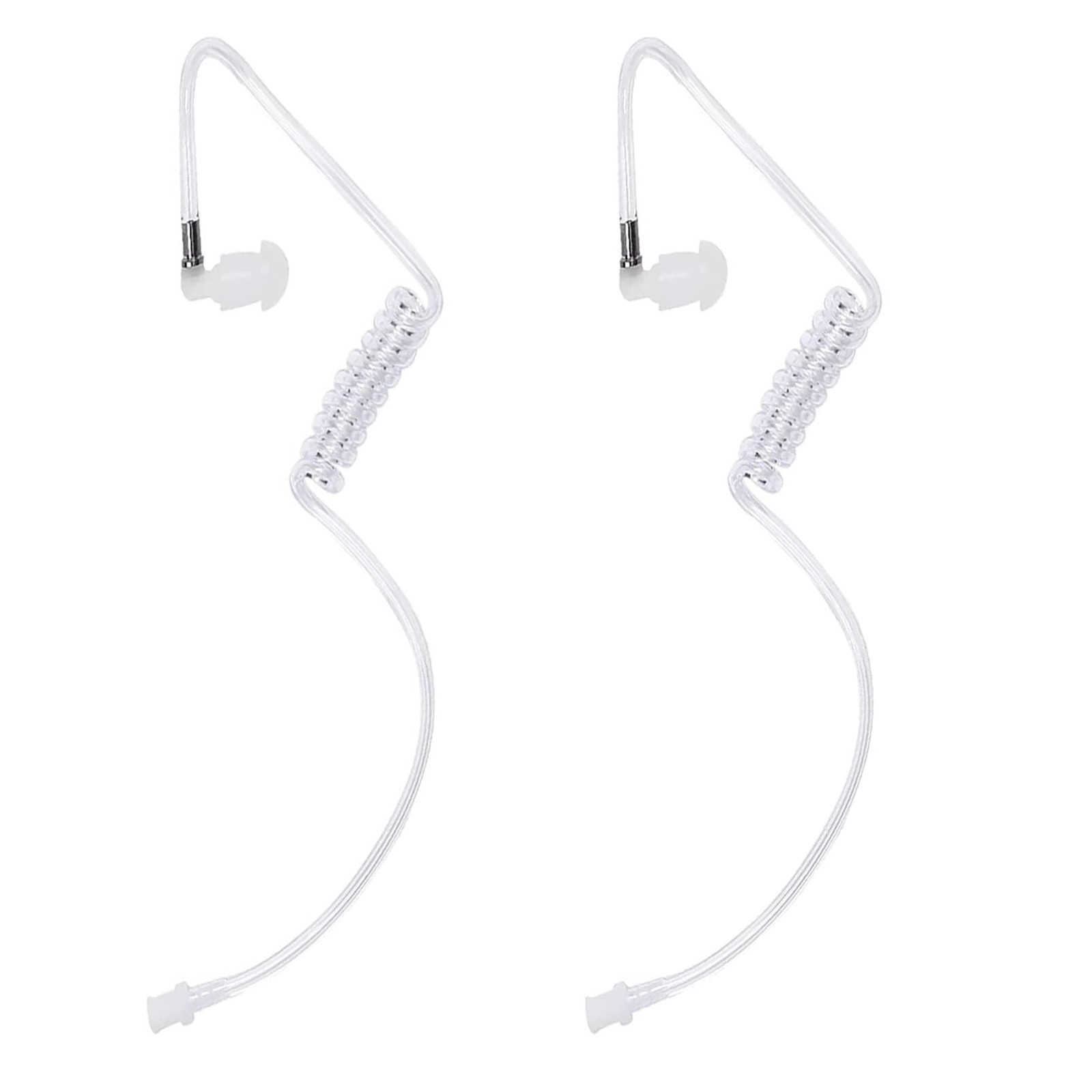 Transparent Acoustic Tube Replacement for Two Way Radio Walkie Talkie Earpiec...