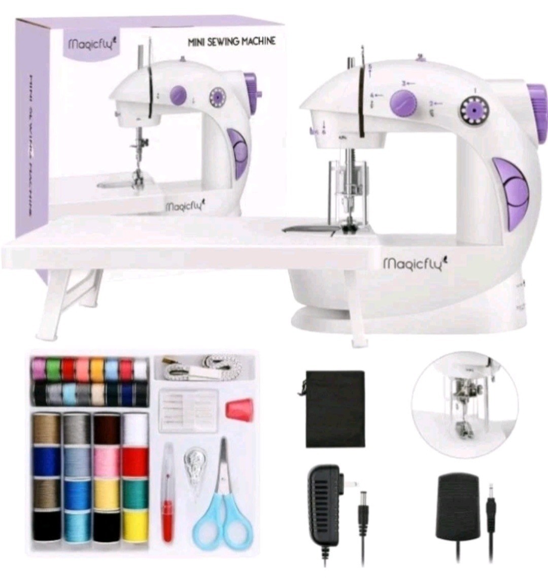 Magicfly Mini Sewing Machine with Extension Table, Dual Speed Portable Sewing...