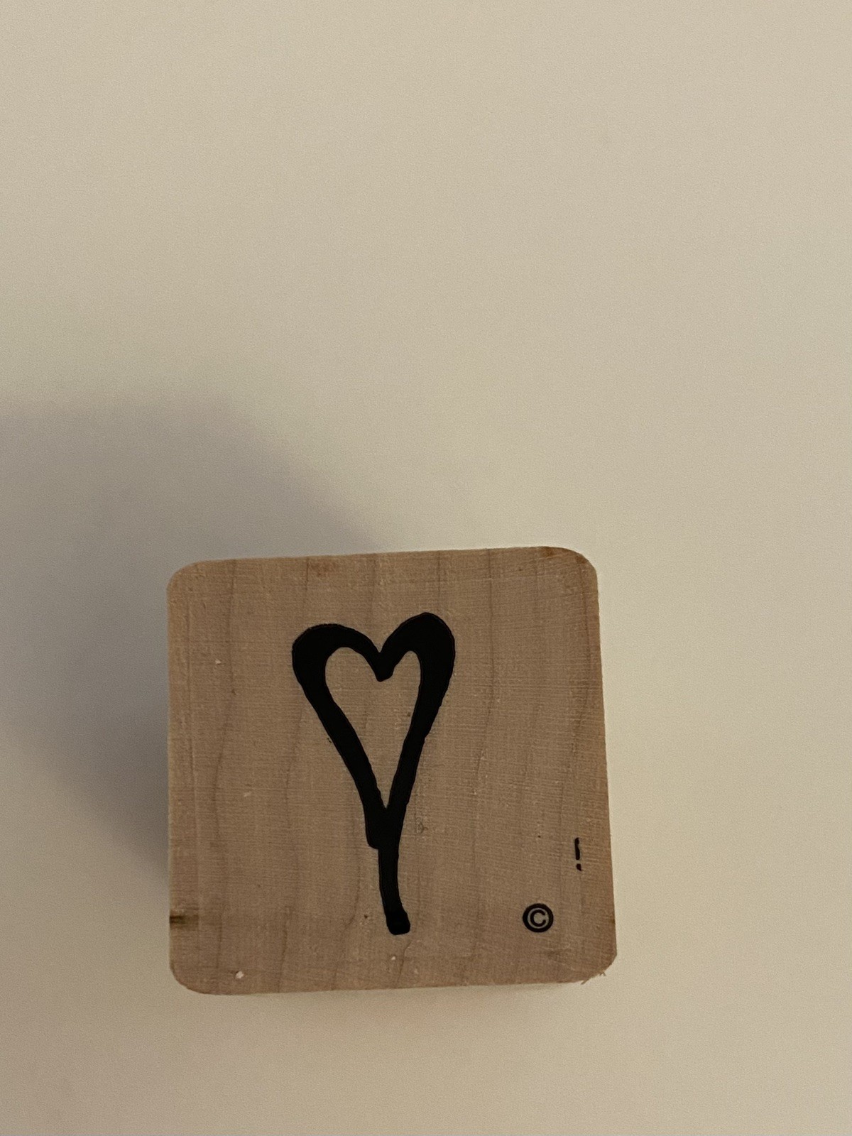 New DOTS Heart Wood Mounted Rubber Stamp RS80