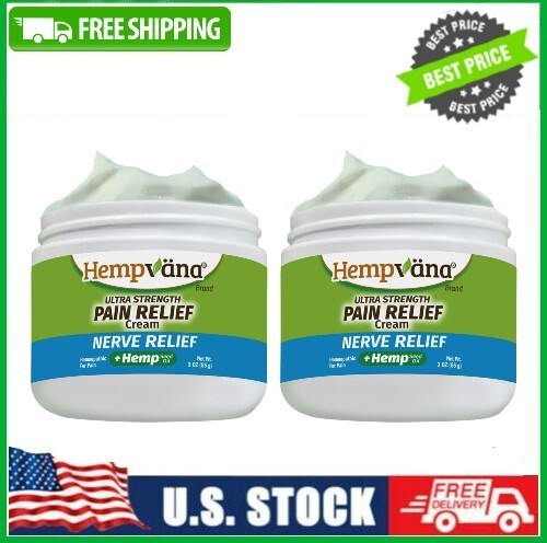 2 PACK Hempvana Ultra-Strength Nerve Relief Cream Fast-Acting for Irritated Nerv