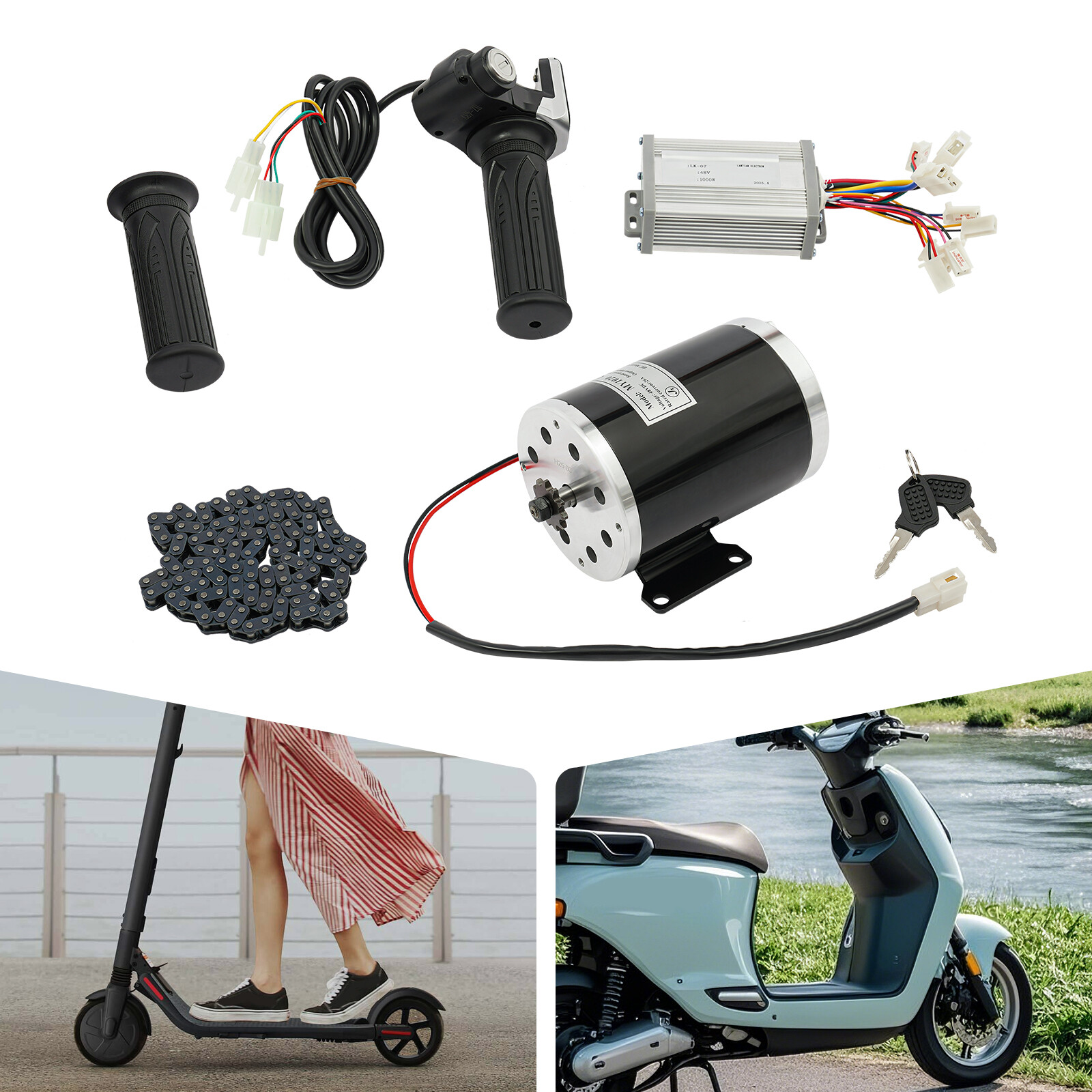 48V 1000W Brush Motor Controller Conversion Kit for Electric Bicycle ATV Ebike