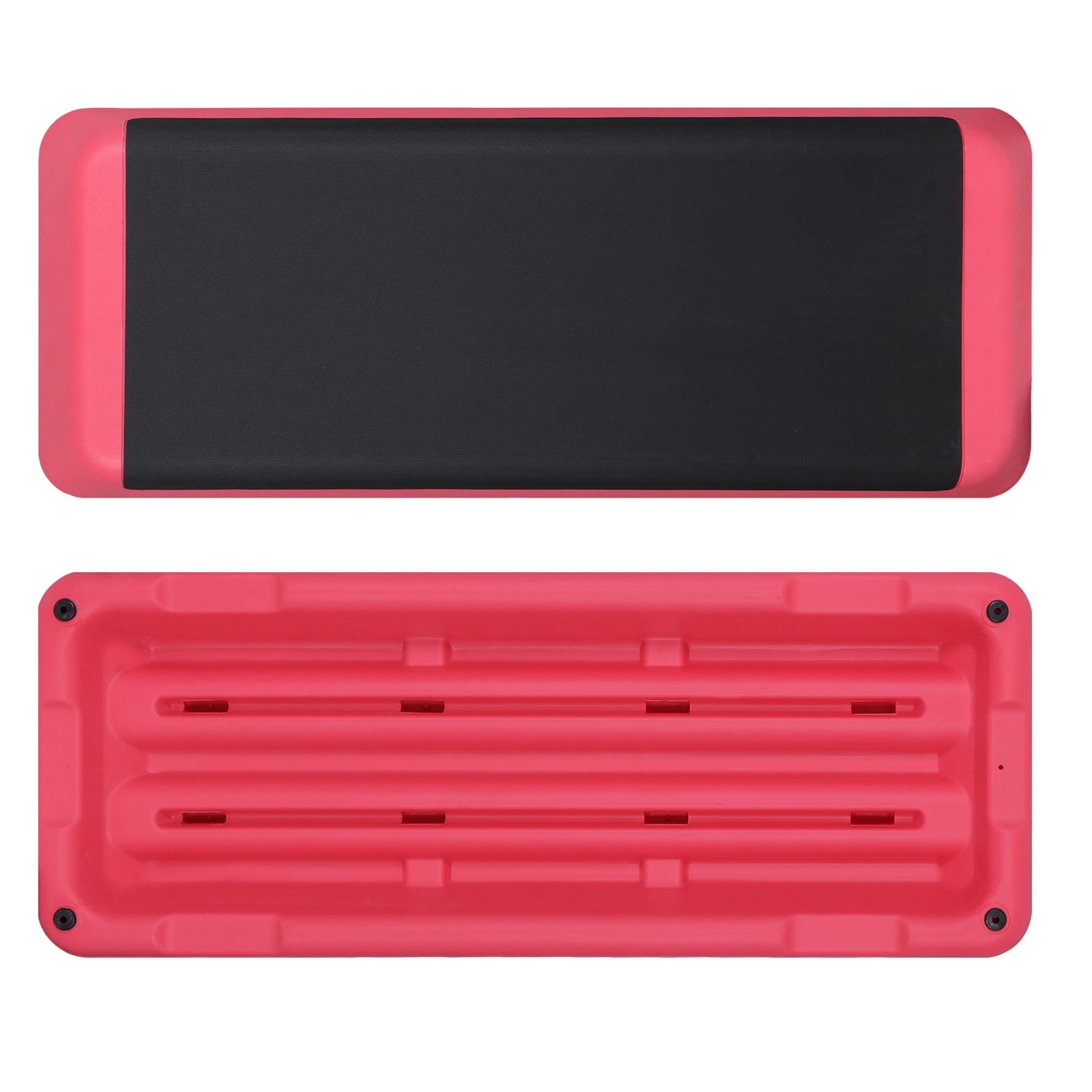 43'' Aerobic Step Platform Exercise Adjustable Workout Stepper with 4 Riser Pink