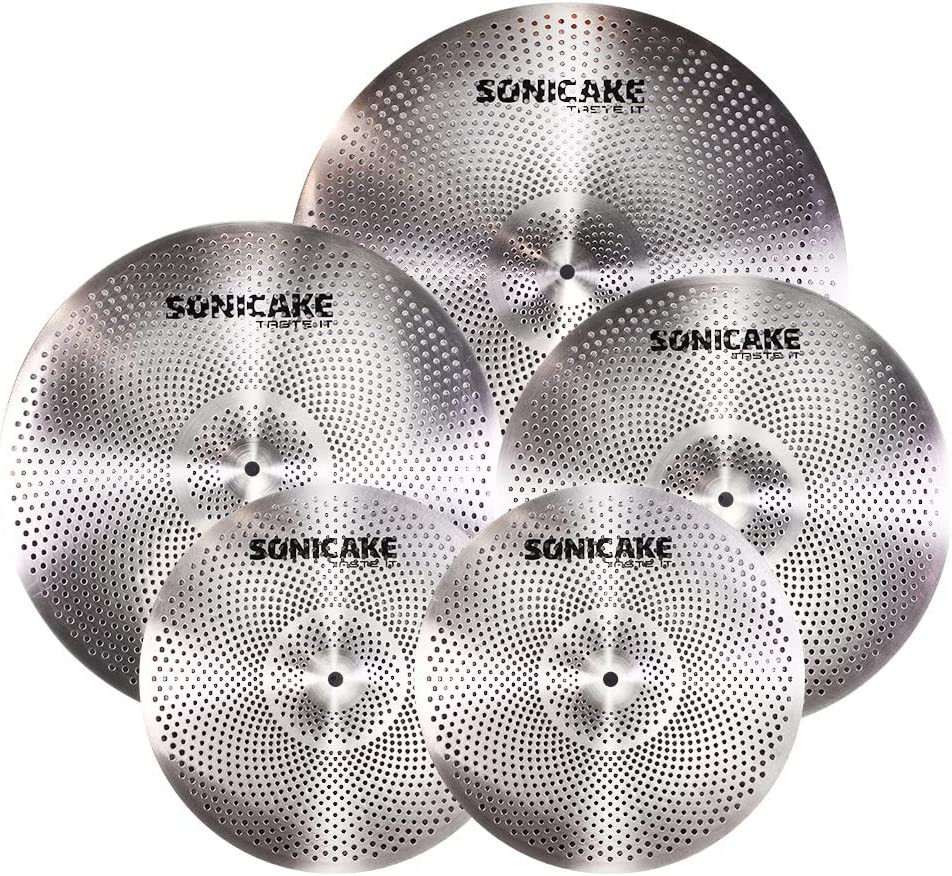 Low Volume Cymbal Pack Quiet Cymbal Set 14" Hi-Hat+16" Crash+18" Crash+20" Ride