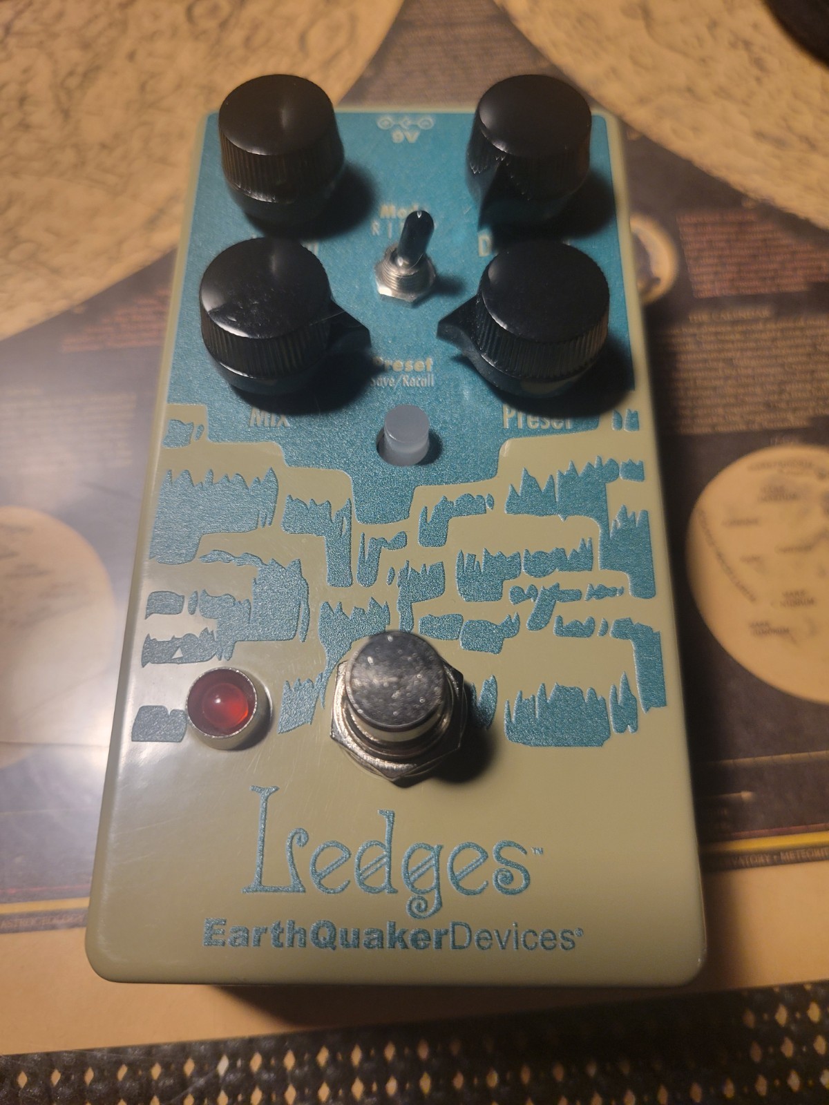 One Of A Kind Color! EarthQuaker Devices Ledges Reverb Effects Pedal