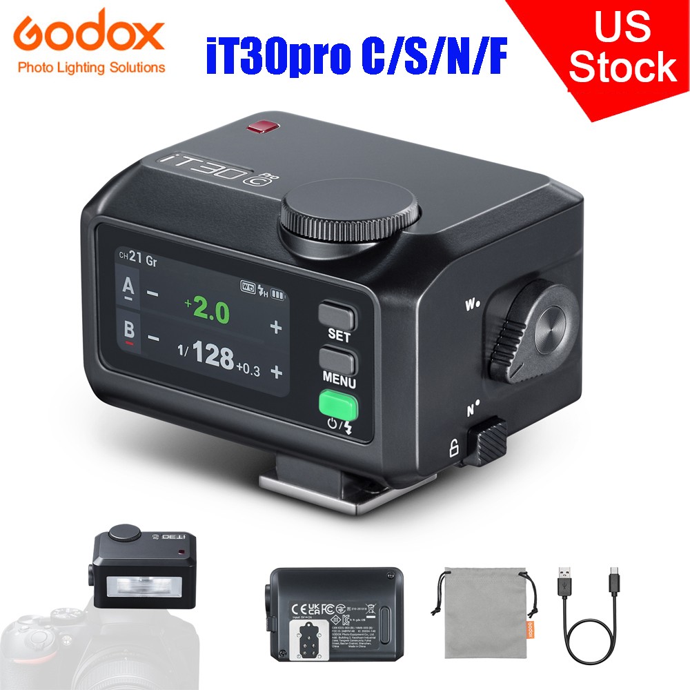 Godox iT30Pro C/N/S/F TTL 2.4G HSS 1/8000s Mini Flash For Canon Nikon Sony Fuji
