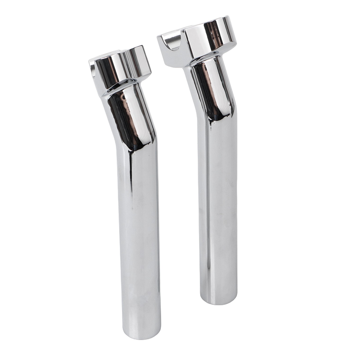 Chrome CNC 8 1/2" Pullback Handlebar Risers For Harley Dyna Fat Street Bob FXDB