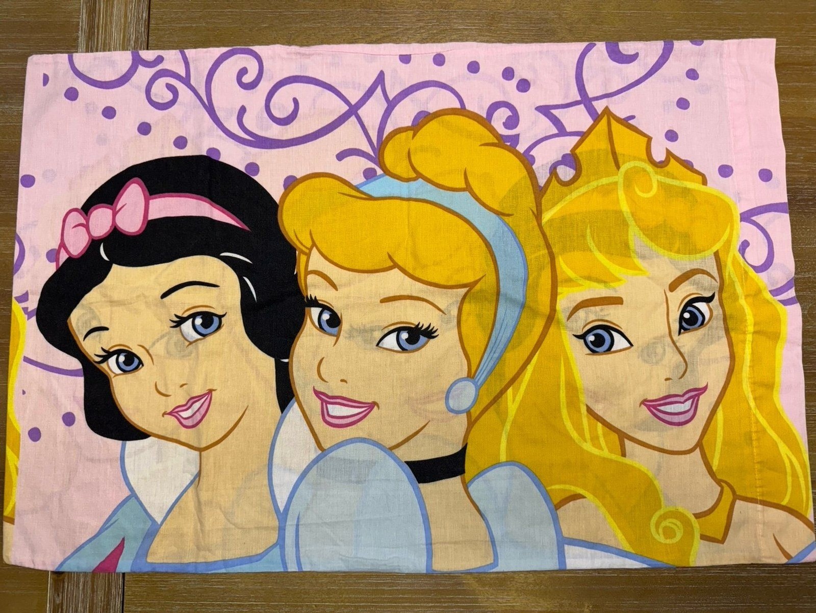 Vtg Disney Princess Pillowcase