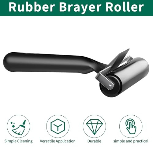 VinBee Soft Rubber Brayer Rollers 3 Pack Craft Printmaking Tool