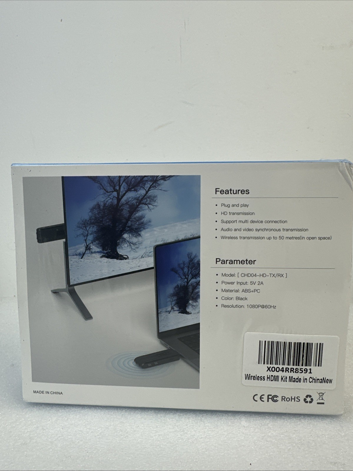 Beyn Wireless HDMI Transmitter and Receiver,2026 Upgraded LED Display
