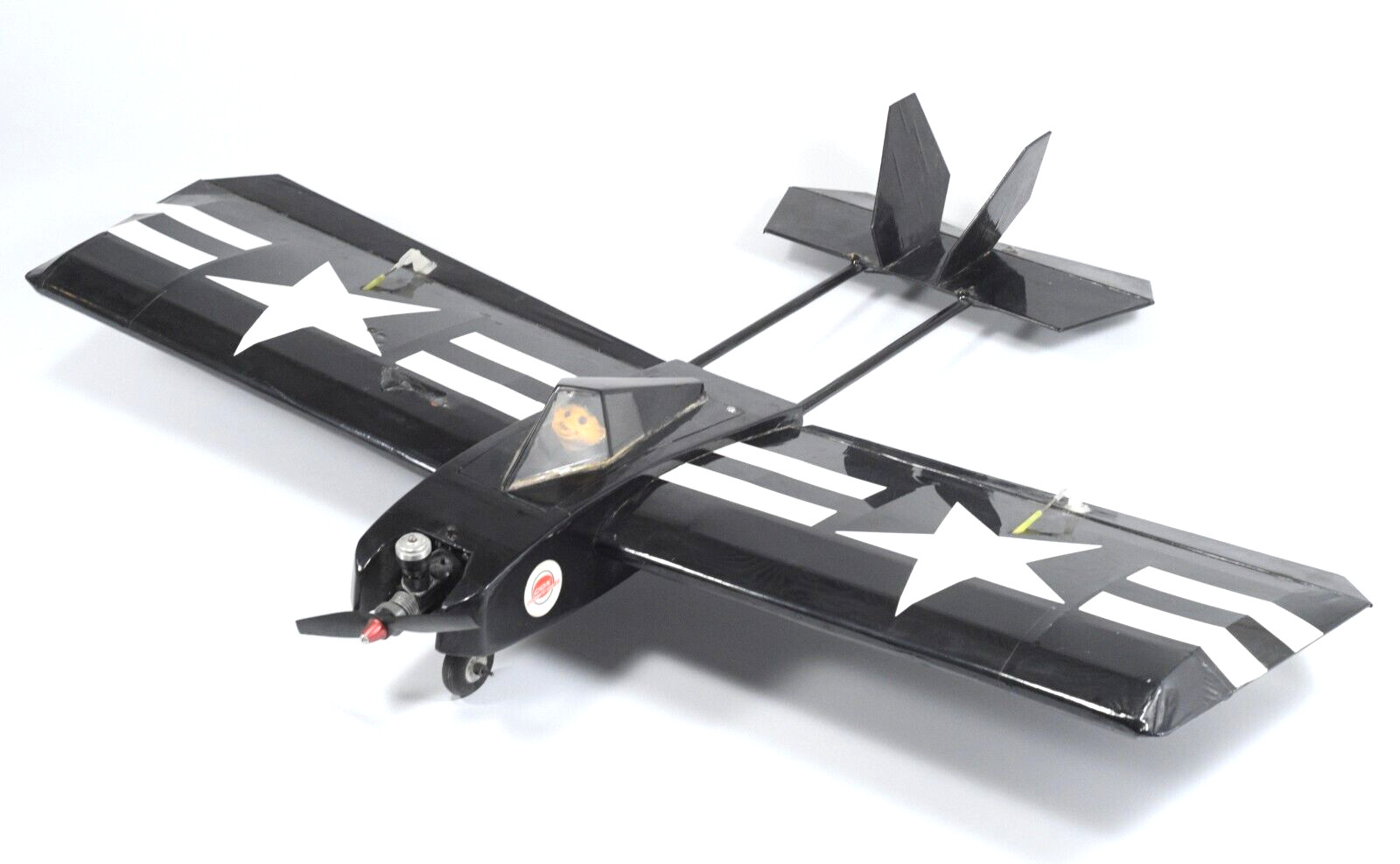 Vtg House of Balsa 1/2A Stealth Sport K-28 RC Airplane w/ Cox Black Widow .049