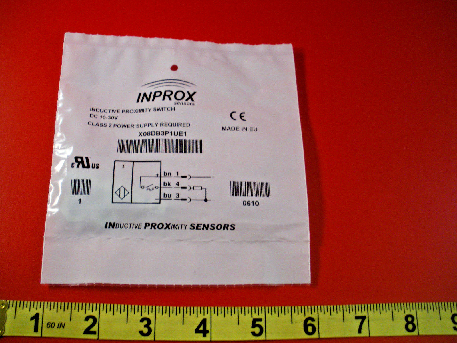 Inprox X08DB3P1UE1 Proximity Sensor Switch Inductive 10-30vdc 3-Pin Nib New