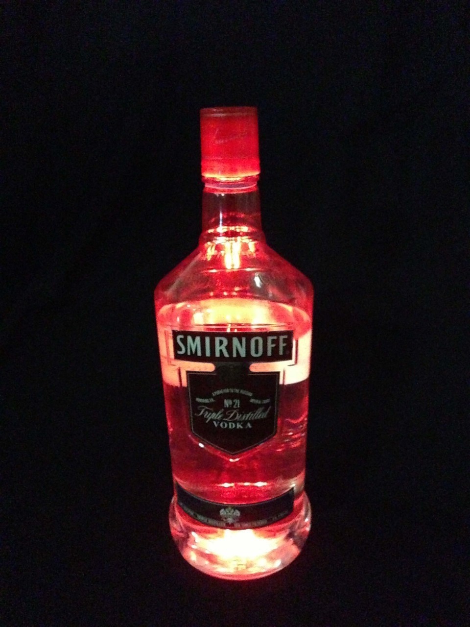 GLORIFIER DISPLAY BOTTLE GLOW LIGHT UP BOTTLE VIP -10 PACK- **RED**