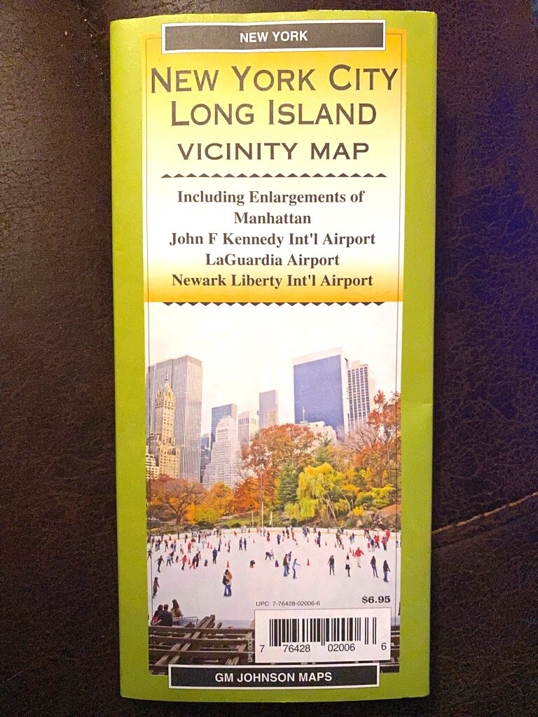 New York City Long Island Vicinity Highway Travel Map Manhattan JFK Airport NEW