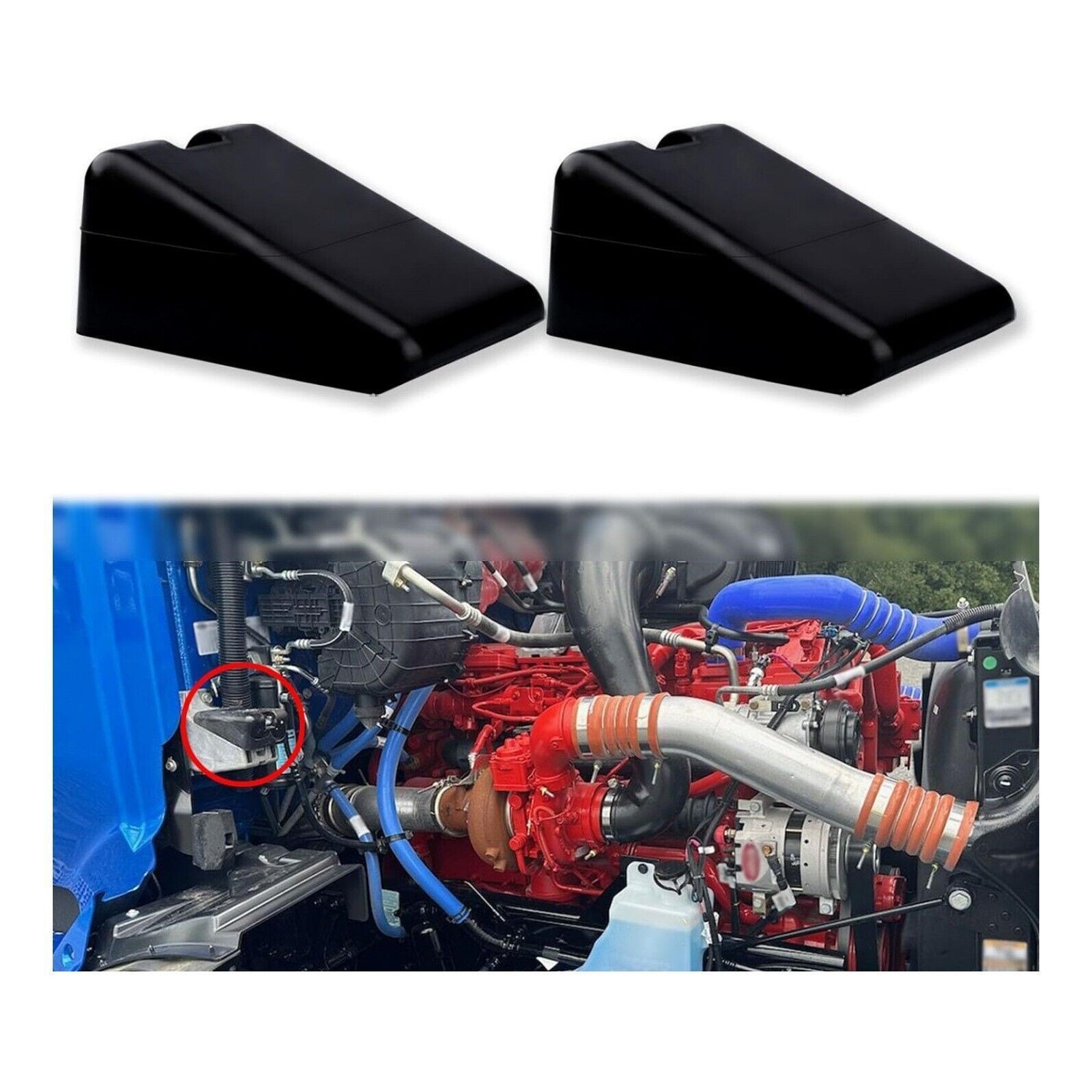 NEW L85-6081 2PCS Hood Bumper Support For Peterbilt 567 579 Kenworth T680 T880