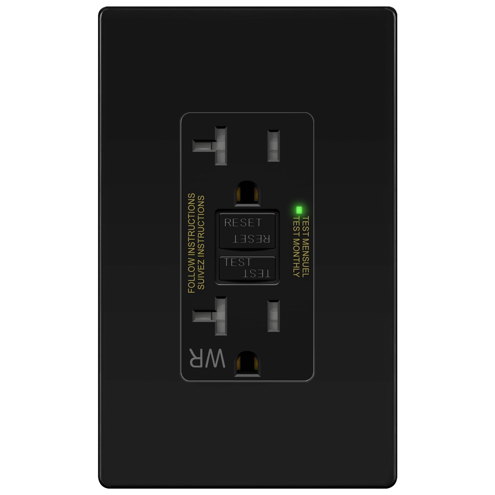 TG 20A GFCI Outlet, Tamper/Weather Resistant GFI Receptacle with Self-Test, L...