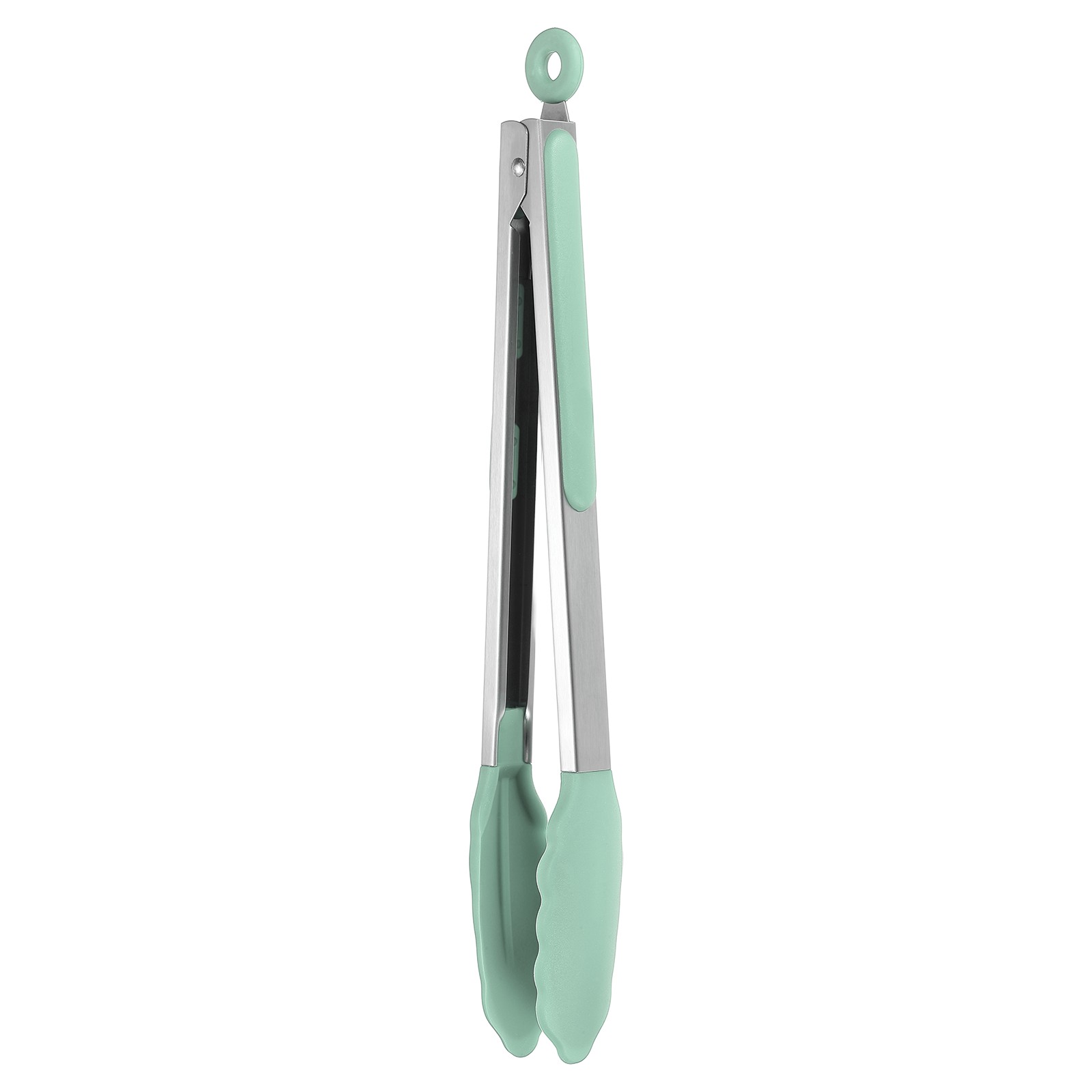 Kitchen Tongs with Silicone Tips 13 Inch 430 Stainless Steel Tongs Mint Green