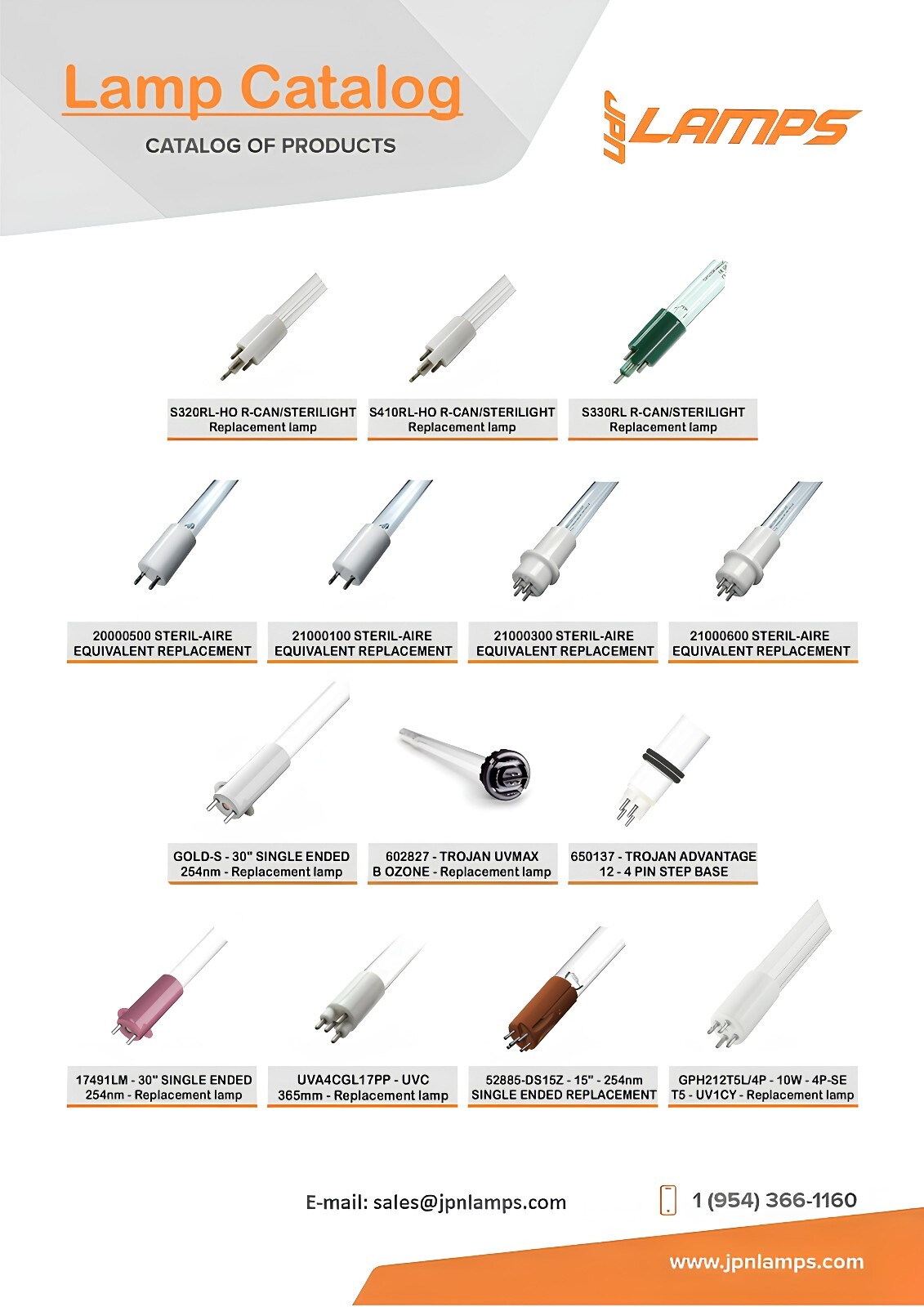 GL17PP Equivalent UV Lamp for UVA-4C Polaris