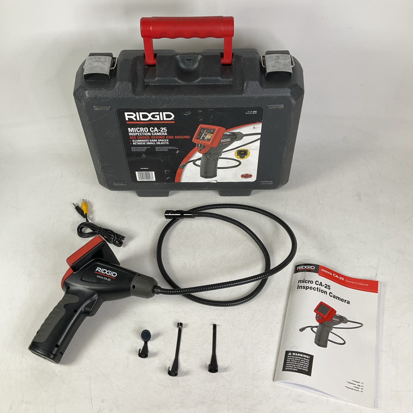 RIDGID Micro CA-25 Digital Inspection Camera LED Light 40043 Tested Working