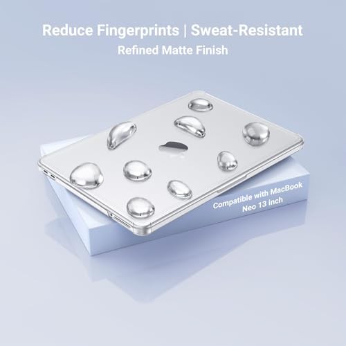 Compatible with MacBook Neo 13 inch Case 2026 Release Model A3404 Matte Clear
