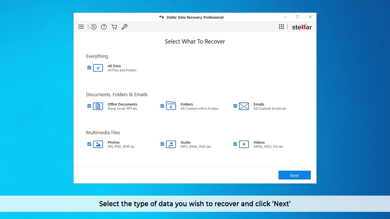 Stellar Data Recovery Professional for Windows | Email Delivery | Download